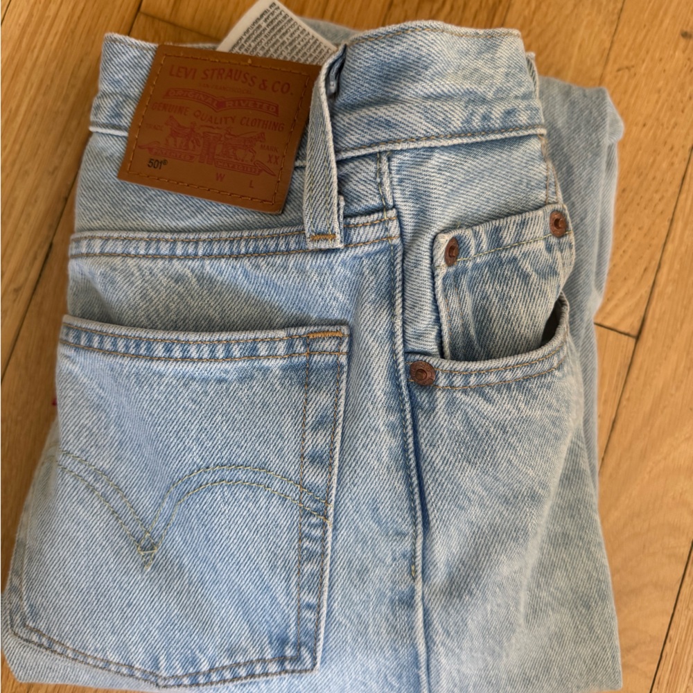 Levi's Blue Relaxed Fit 501 Jeans Classic Style